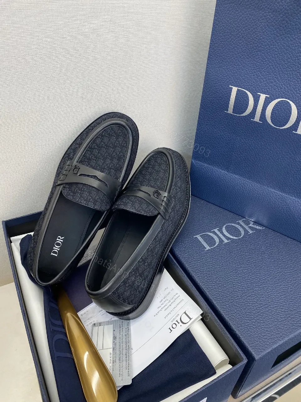 View 2 of Dark Denim Textured Driver: Premium Comfort Loafers for Everyday Sophistication