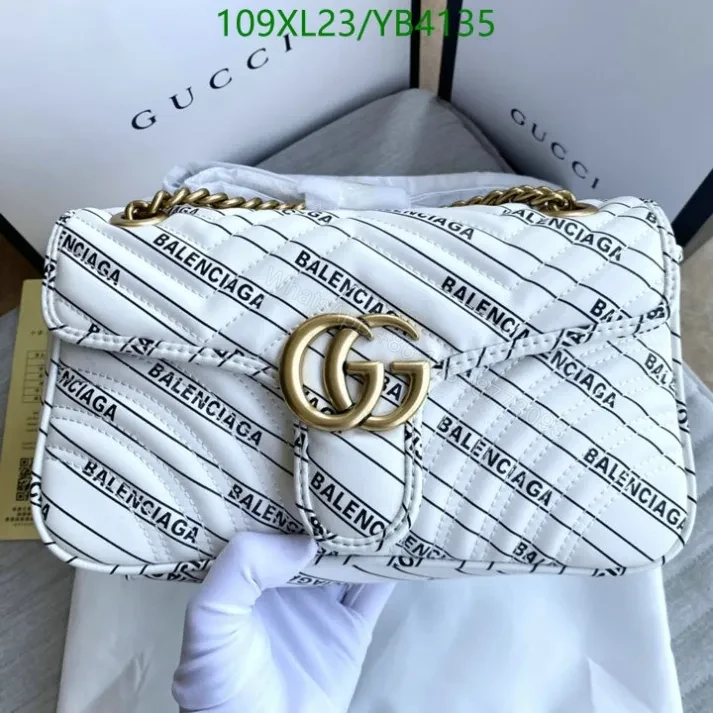 Gucci Balenciaga GG Marmont Shoulder Bag YB413 in Leather — view 1