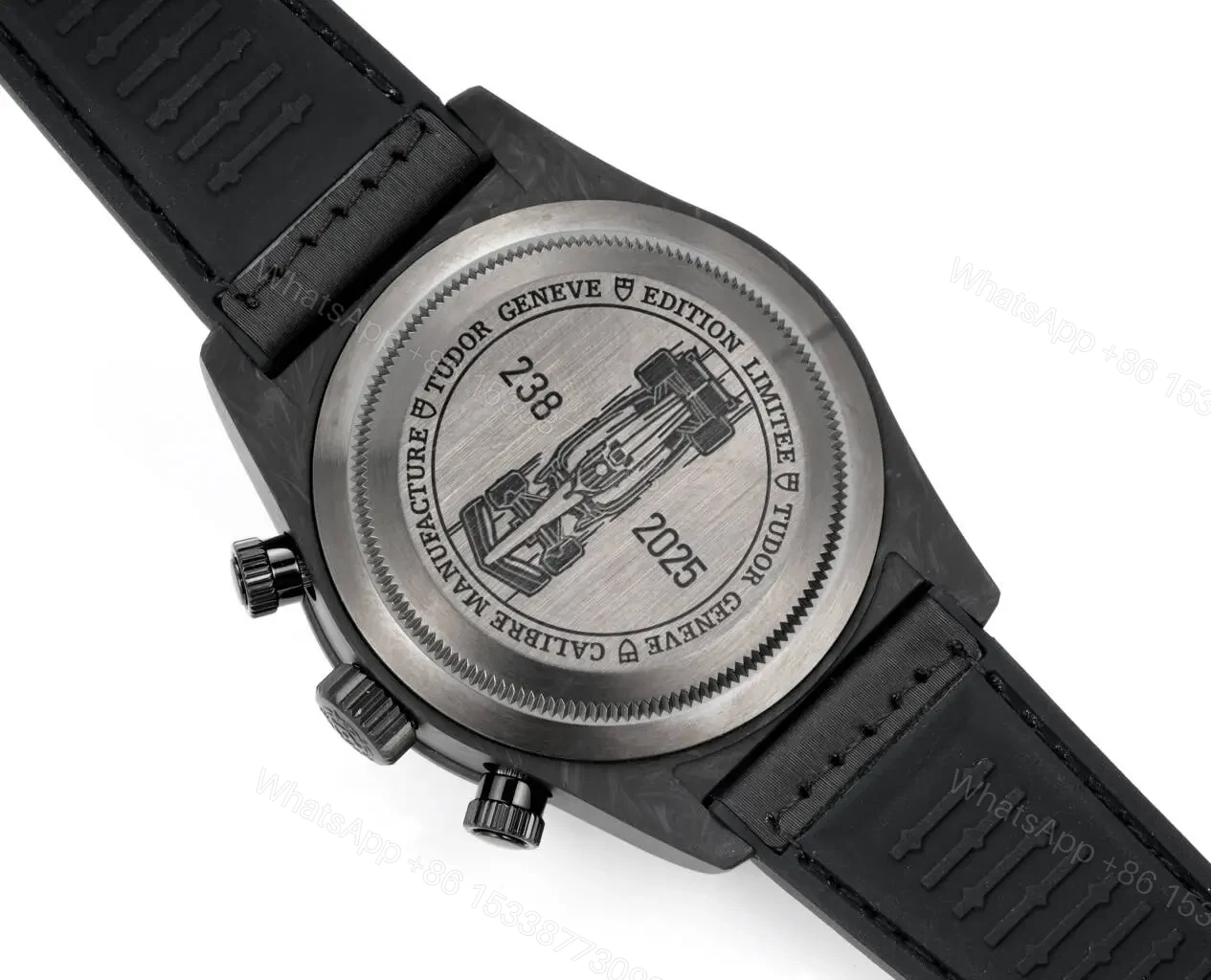 View 8 of Tudor Chronograph Watch White Dial Black Subdial Carbon Case Strap Premium 42MM M7937KN-0001