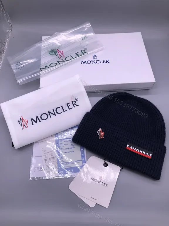 View 2 of Cocoa Moncler Knit Beanie â€“ Luxe Everyday Warmth