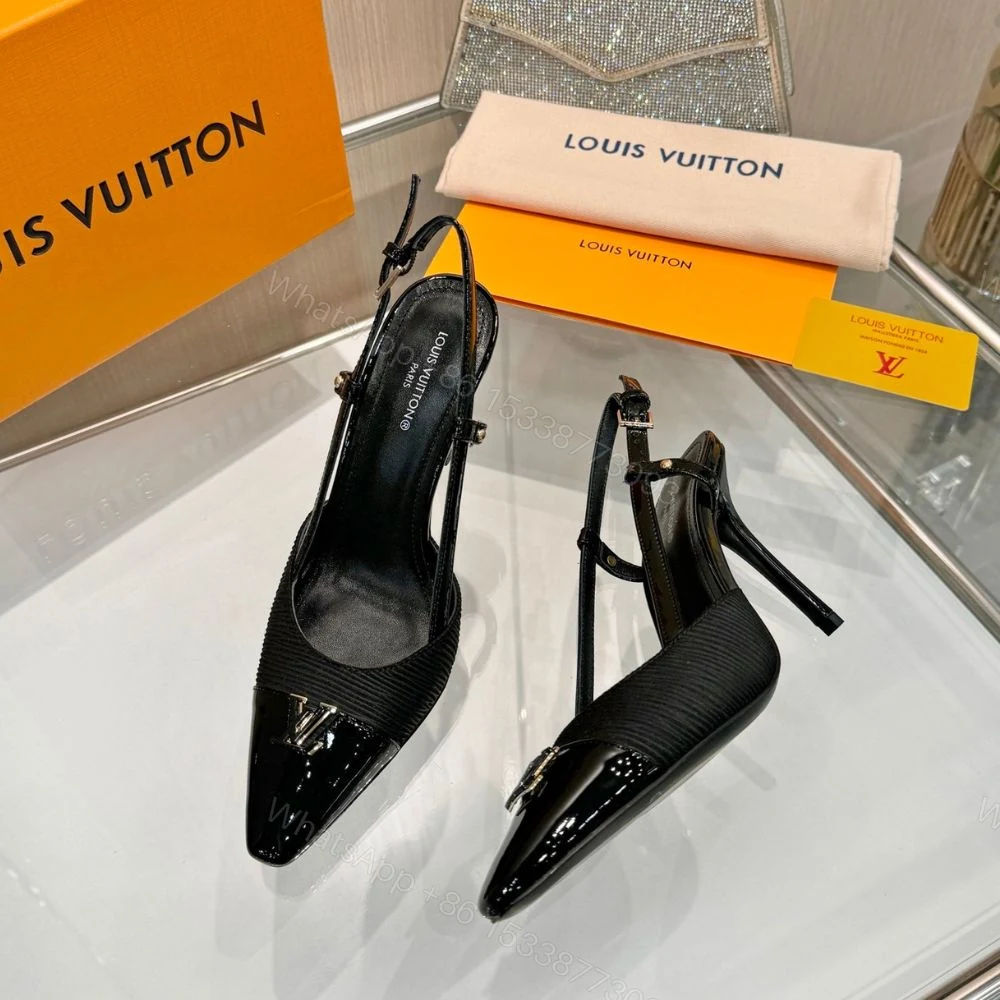 View 6 of Louis Vuitton City Slingback Pump Black 1AITFI