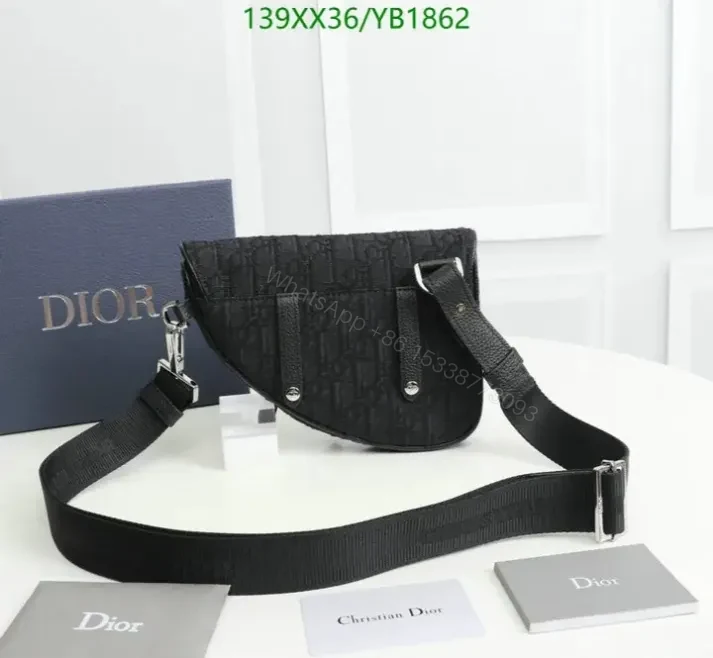 View 8 of Dior Saddle Belt Bag Replica in Oblique Jacquard YB18622 – Mirror 1:1