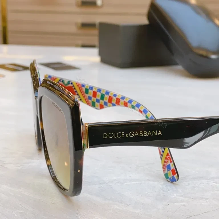 View 6 of Dolce & Gabbana Oversized Sunglasses: Glossy Black, Gradient Lenses