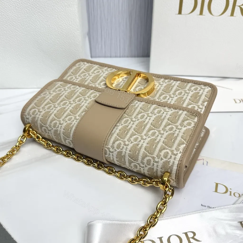 View 5 of Chic Monogram Bag: Gold Chain Crossbody Elegance