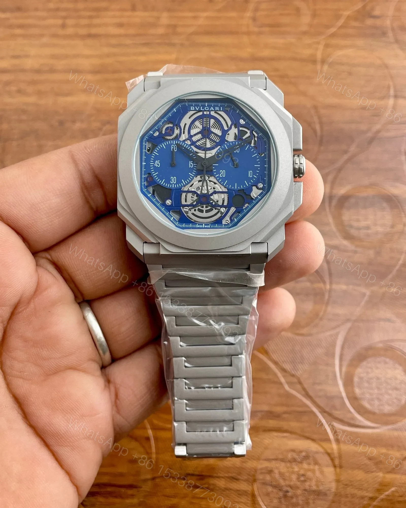 View 3 of BVLGARI 40mm blue dial Chronograph