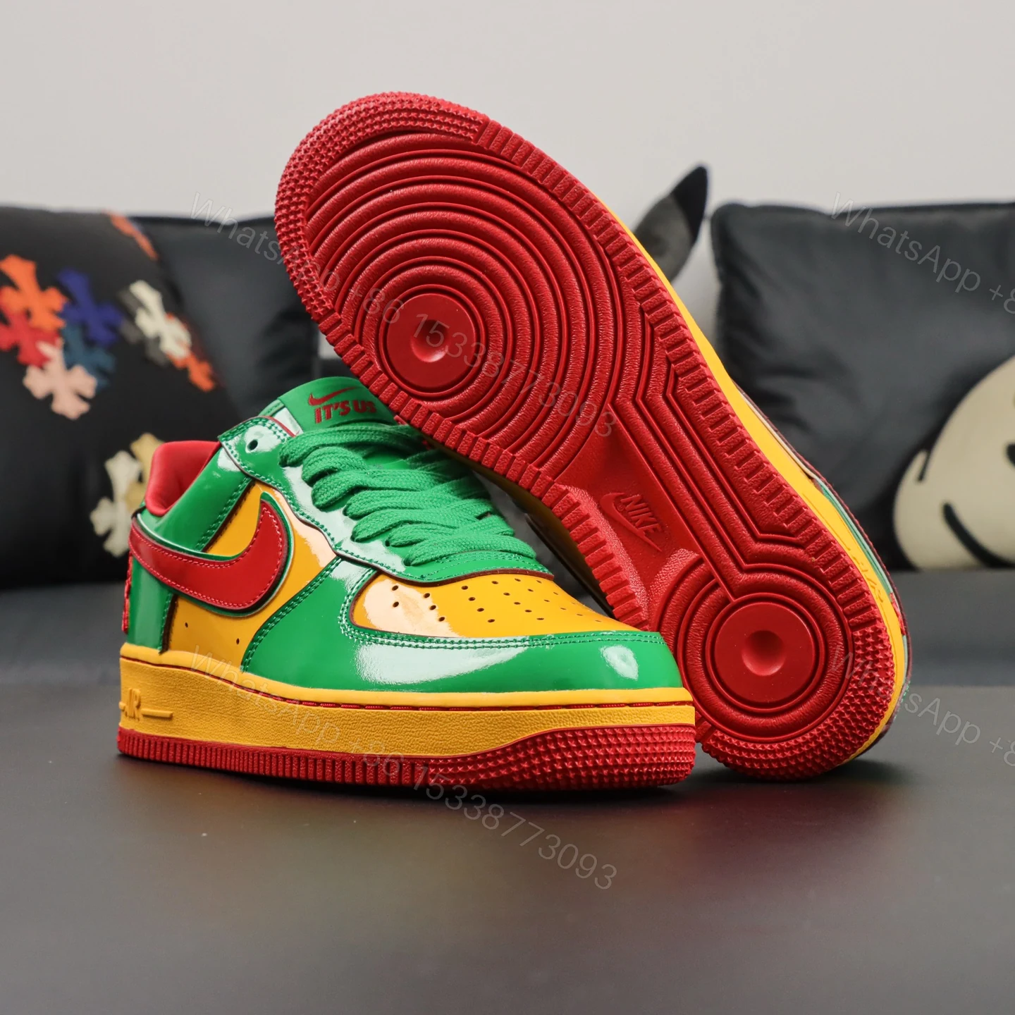 View 3 of Air Force 1 Low Lil Yachty Concrete Boys Lucky Green Reps