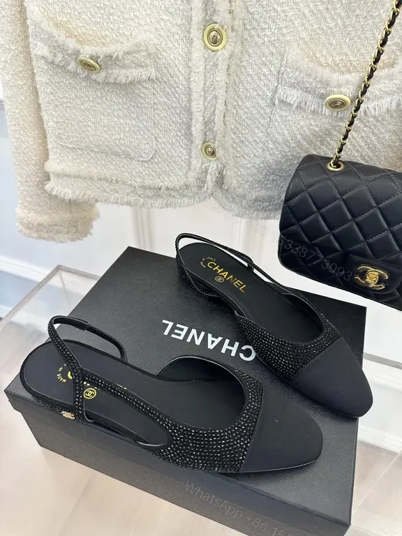 View 2 of Chanel-Inspired Rhinestone Slingback Flats: Everyday Glamour