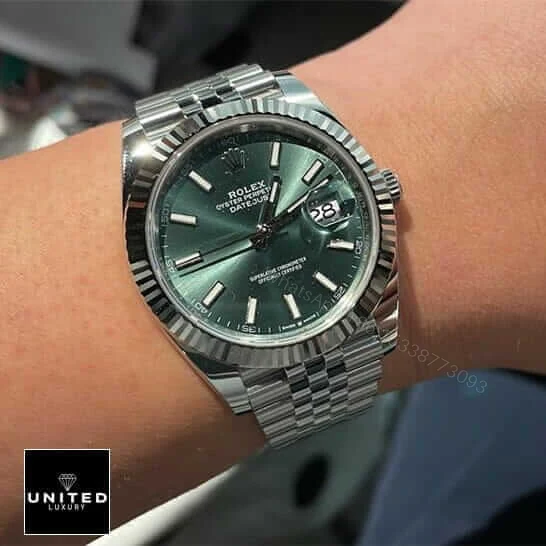 View 8 of Datejust 36 Mint Green Dial Replica