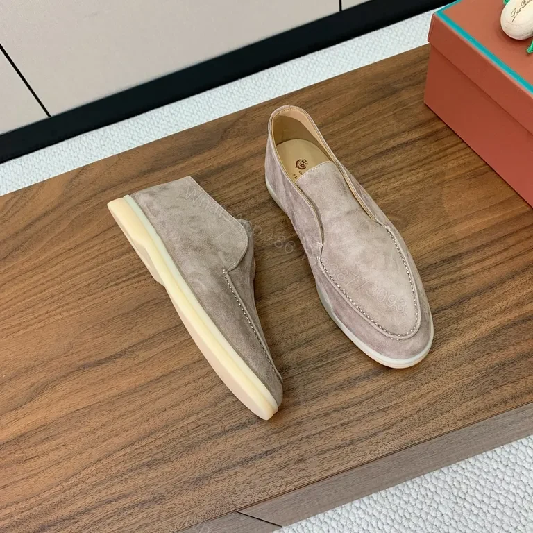 View 2 of Soft Suede Slip-Ons: Visible Stitch Detailing, Elevated Comfort