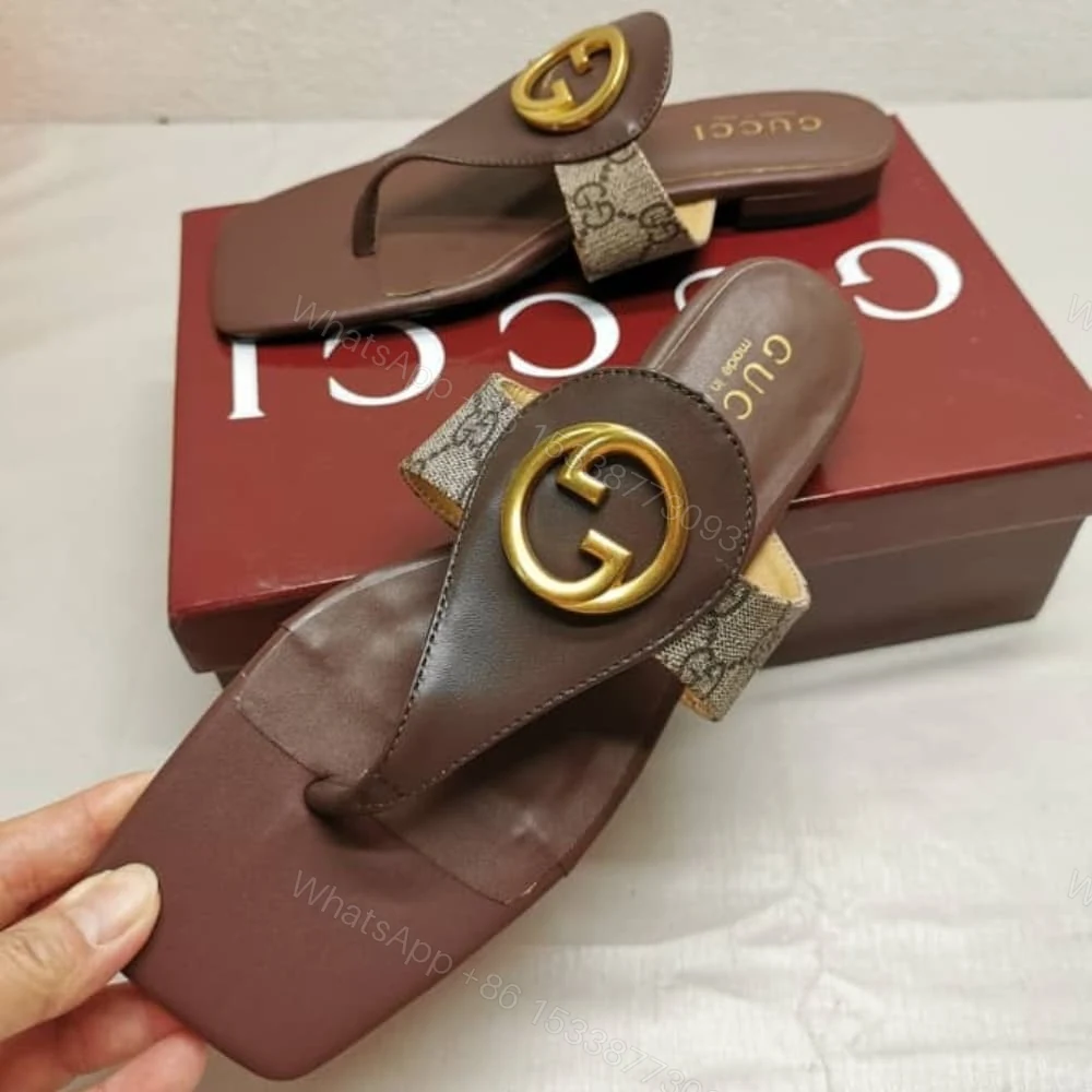 View 5 of Gucci Blondie Thong Sandals Brown