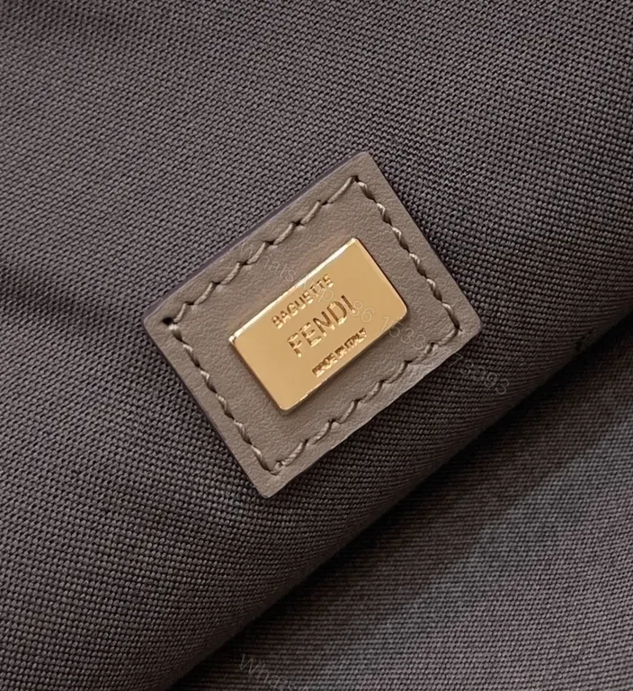 View 6 of Taupe Fendi Roma Snakeskin Clutch â€“ Sleek, Structured luxury
