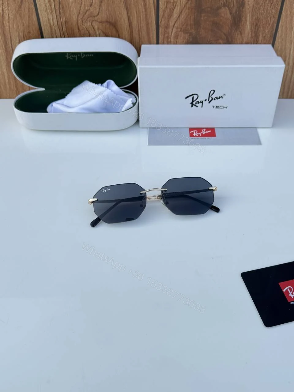 View 2 of First Copy RayBan 3769 Gold Black Premium Sunglasses Luxury Fashion Eyewear