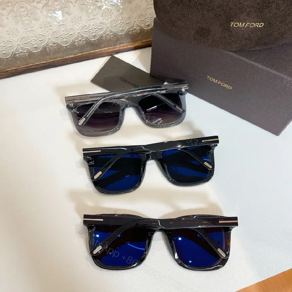 View 4 of Glossy Black Acetate Sunglasses, Modern Rectangular Style, Polarized Lenses