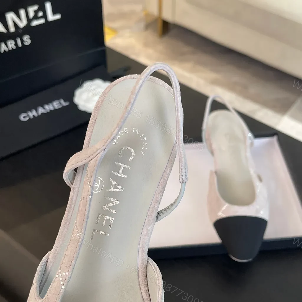 View 5 of Quilted Slingback Flats with Cap Toe, Luxe Casual Style