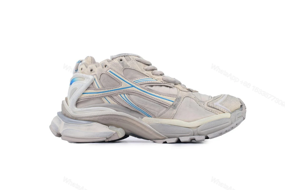 Balenciaga Runner Sneaker Brown Blue 772767 W3RNY 2240 — view 2