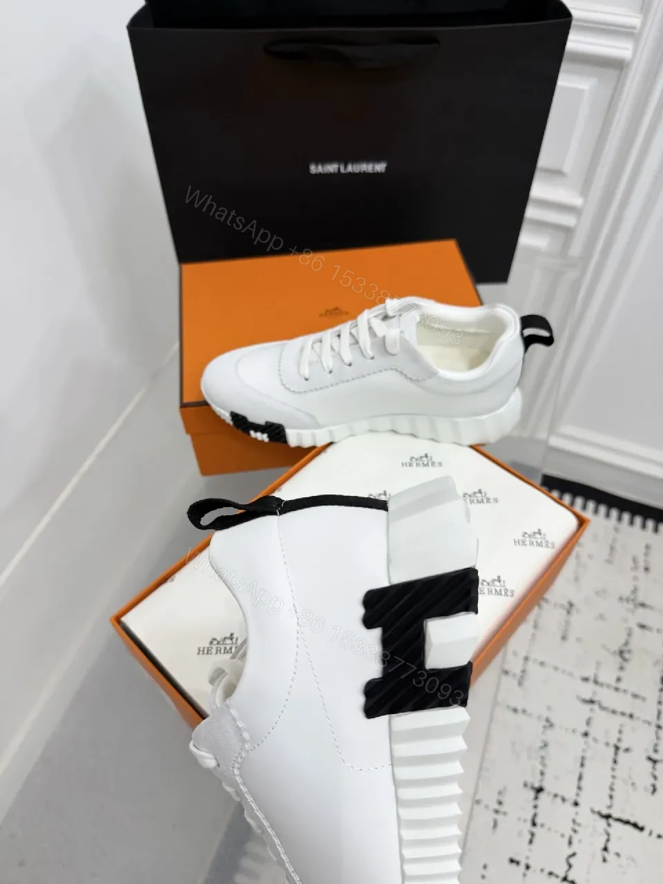 View 9 of Modern Minimalist Leather Sneakers: Luxury Everyday Comfort