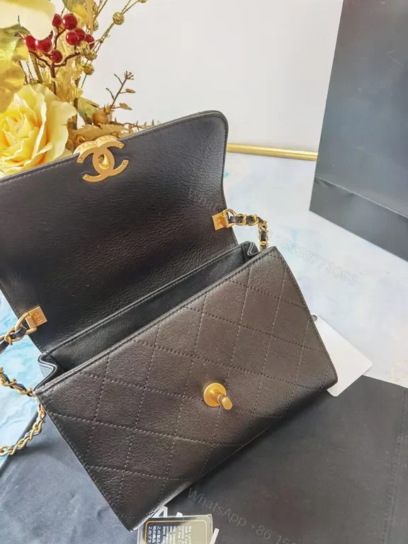 View 5 of Chic Quilted Leather Crossbody with CC Hardware