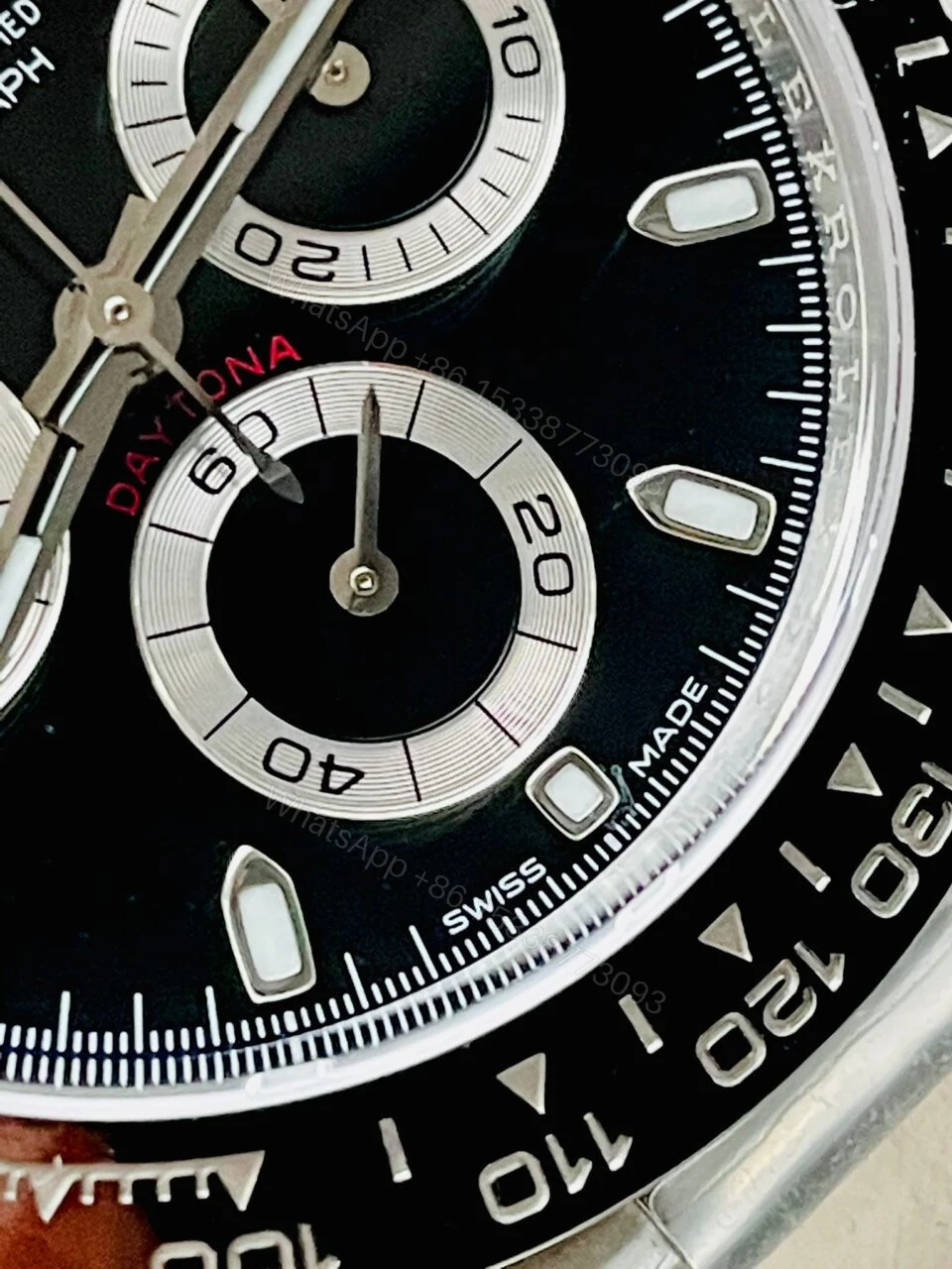 View 7 of Rolex Daytona 116500 DAYTONA 1:1 Best Edition CF 904L SS Case and Black Dial SA4130
