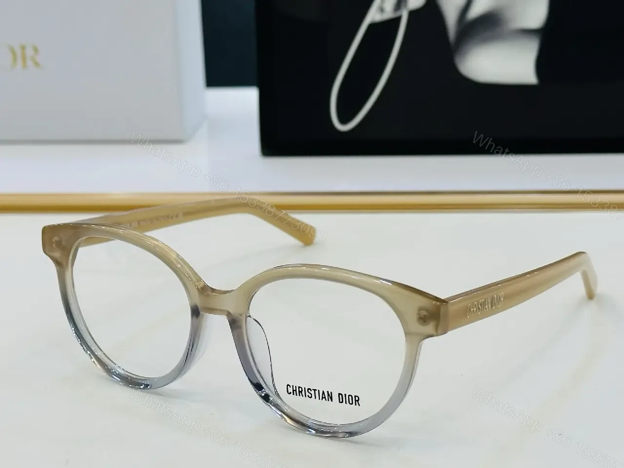 View 6 of Bold Black Round Eyeglasses: Subtle Luxury Eyewear