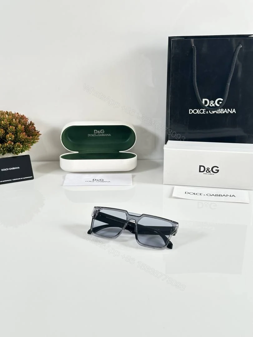 View 4 of First Copy Dolce & Gabbana Grey Transparent Square Frame Men’s Sunglasses