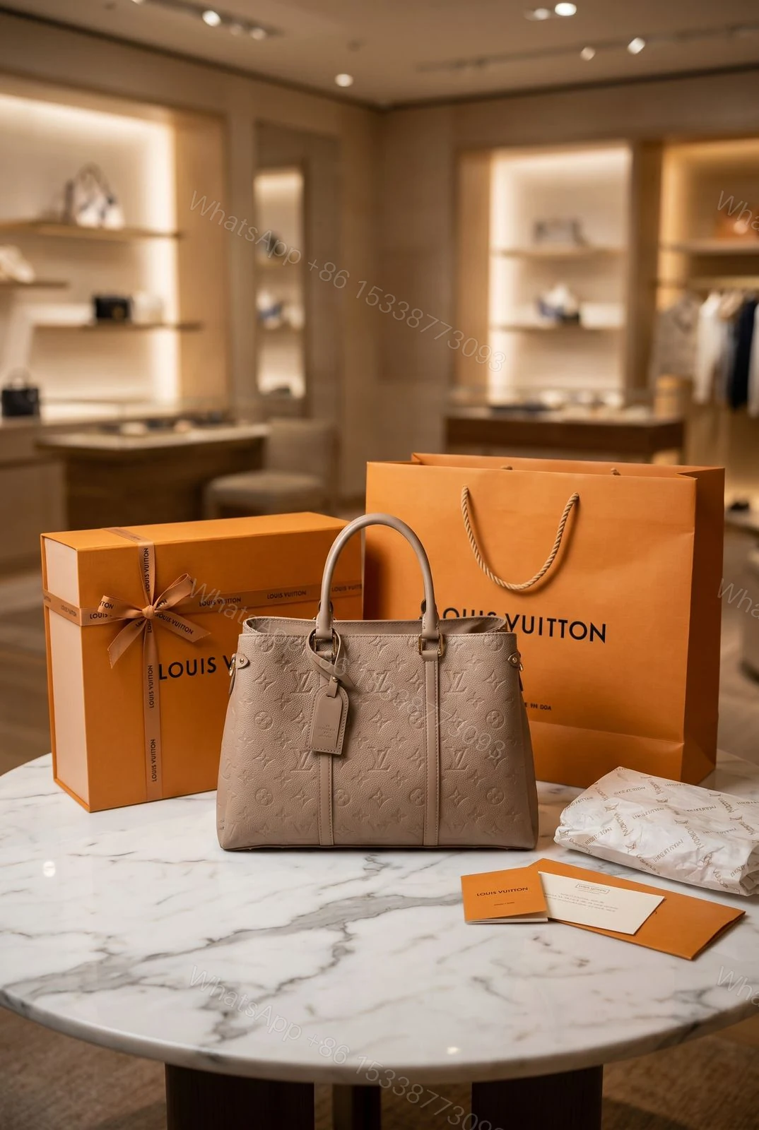Louis Vuitton Soufflot MM Monogram Medium Handbag Cream First Copy | AAA+ Replica — view 1
