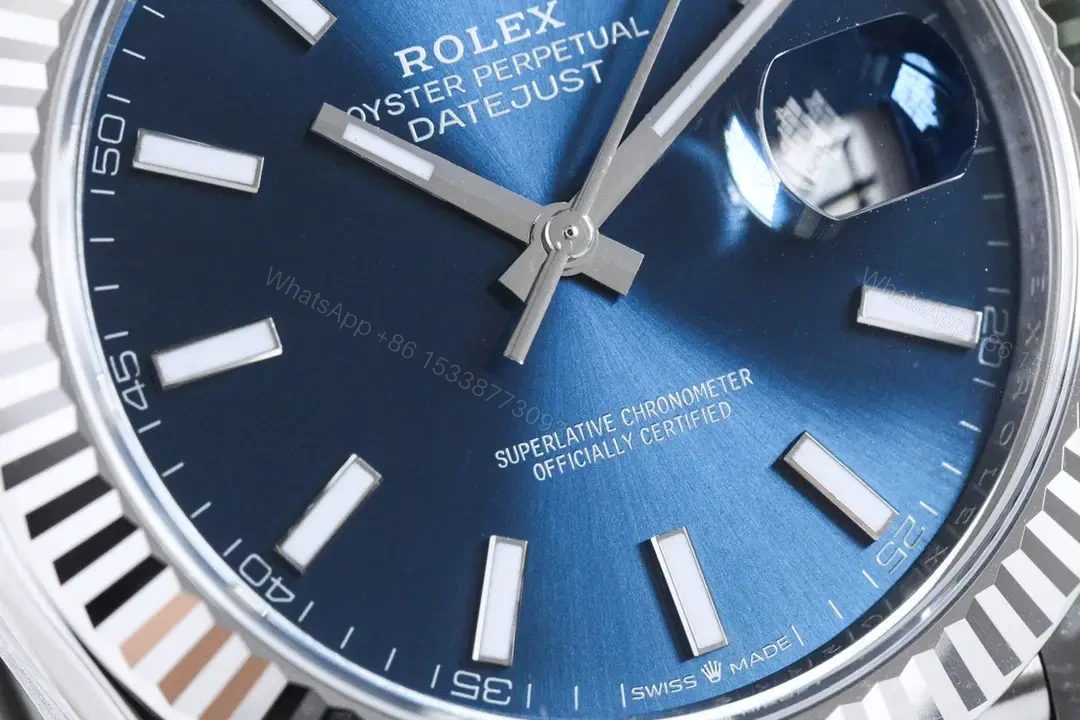 View 5 of Rolex Datejust 41 Blue Fluted Jubilee Replica 126334-0031