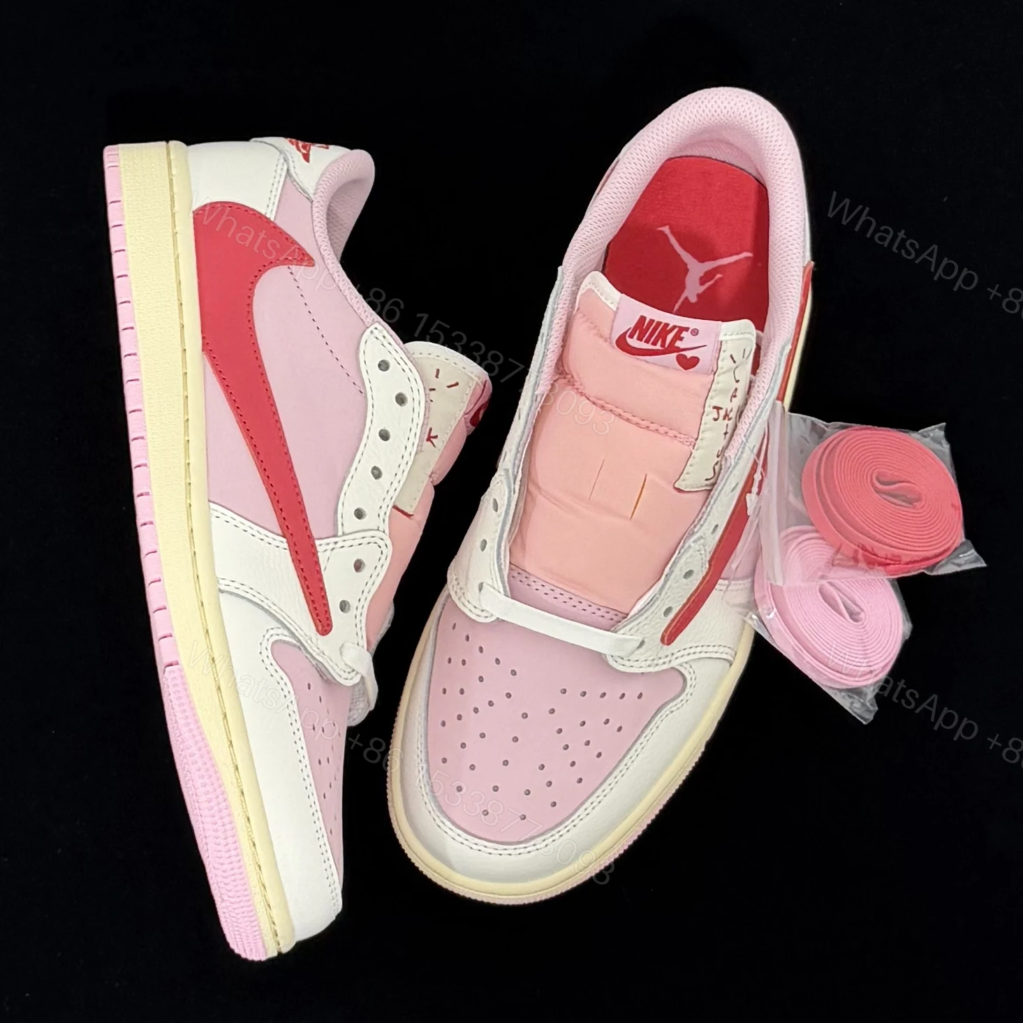 View 8 of Travis Scott x Air Jordan 1 Tropical Pink Reps