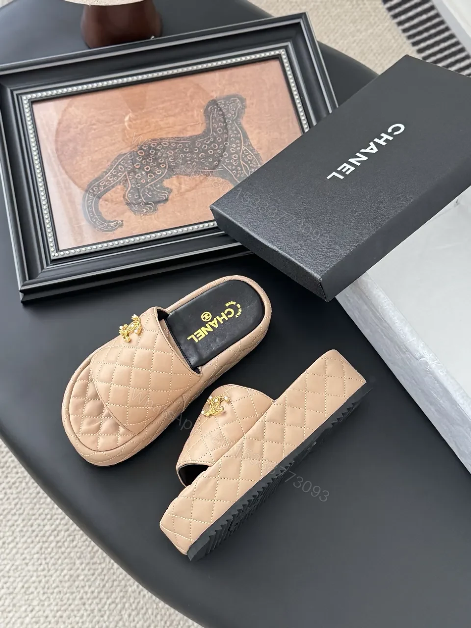 Quilted Blush Leather Slides – Luxe Everyday Comfort — view 1