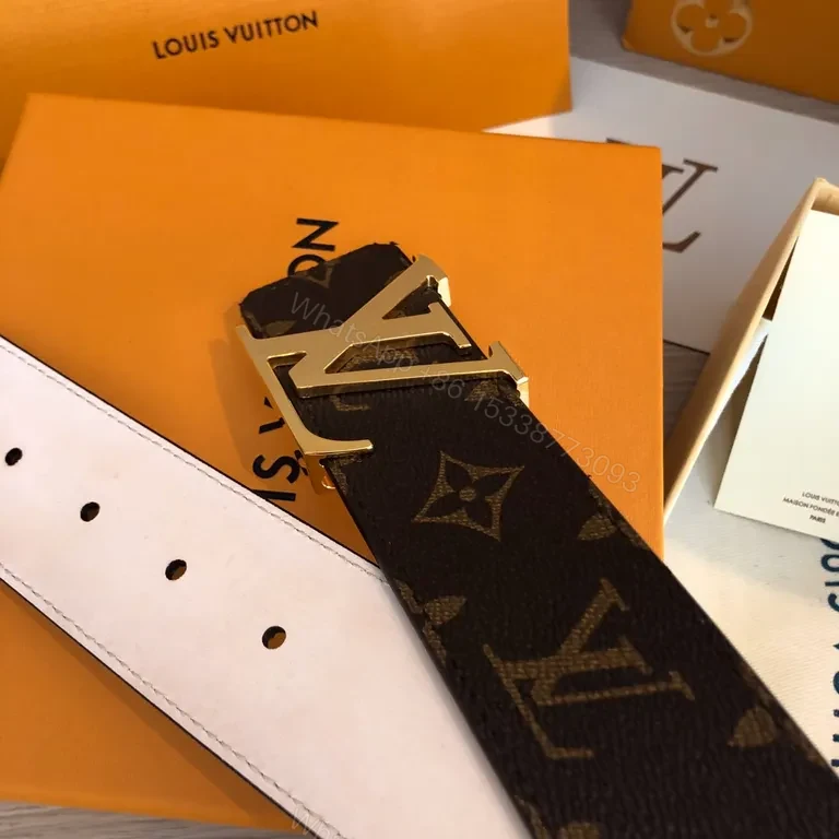 View 5 of Iconic Monogram Belt: LV Gold Buckle, Coated Canvas