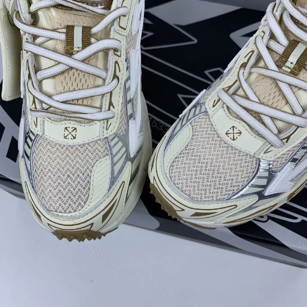 View 5 of Chunky Off-White High-Top Sneaker: Weathered Luxury Comfort