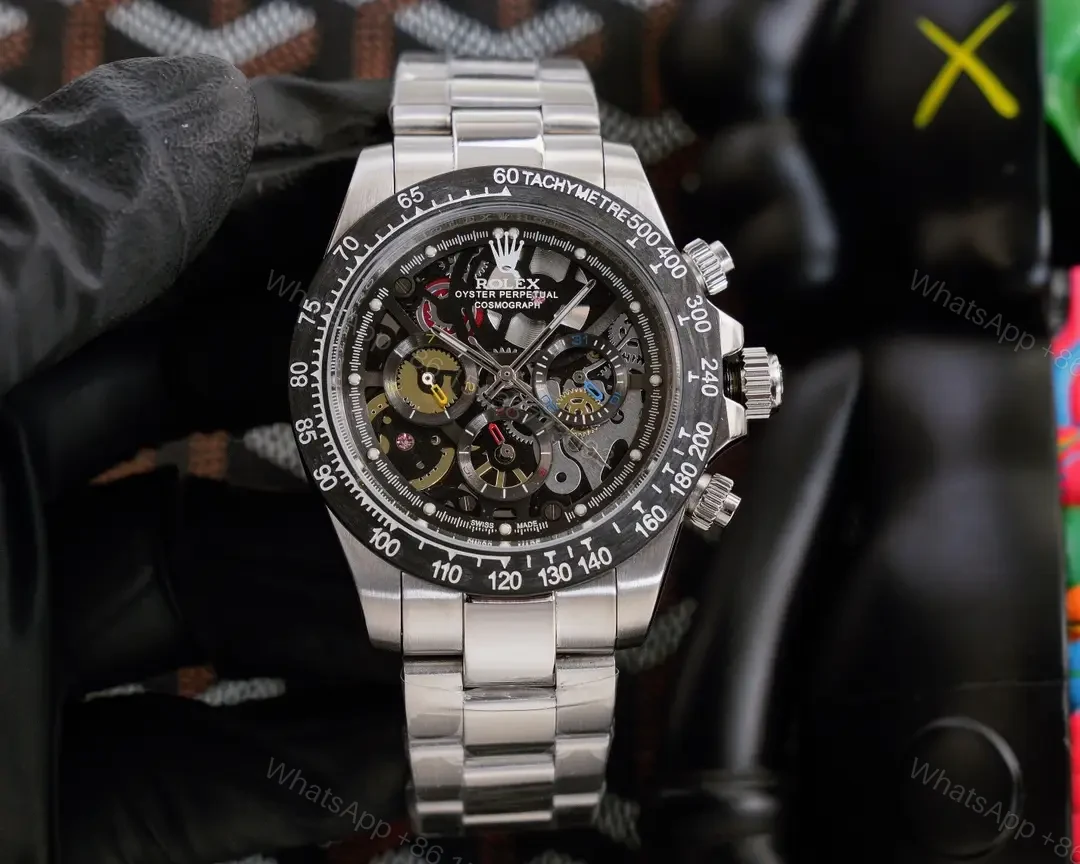 View 7 of Best Rolex Daytona Skeleton replica 43MM Gold Oyster Bracelet Edition ROLEX-DAYTONA-SKEL-GOLD-43