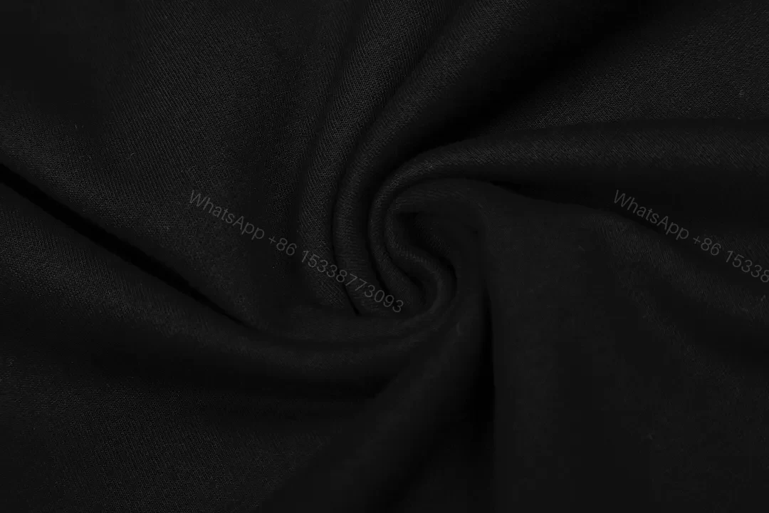 View 6 of Black Cotton-Blend Minimalist Sweatshirt with Elevated Comfort
