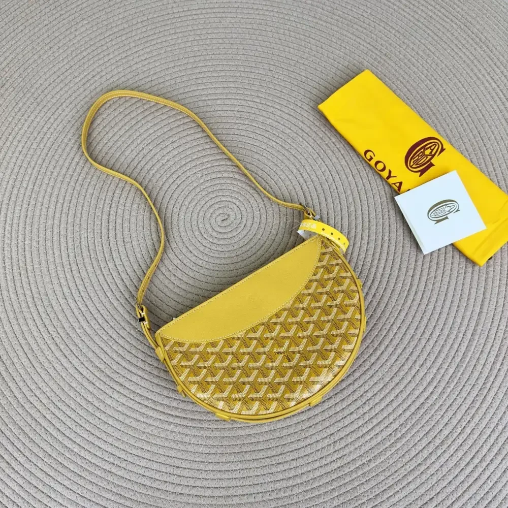 View 9 of 高仿Goyard*08CL08P單肩半月包黃色免檢版