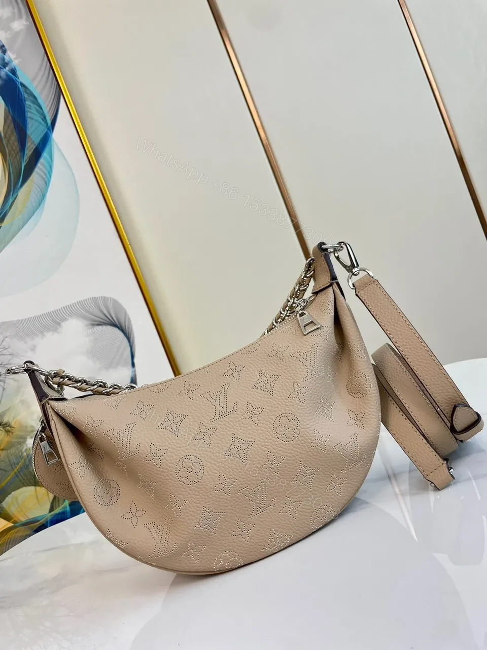 View 3 of Louis Vuitton LV Baia Mahina Mono Pattern Like Auth Handbags 26x17x7.5cm