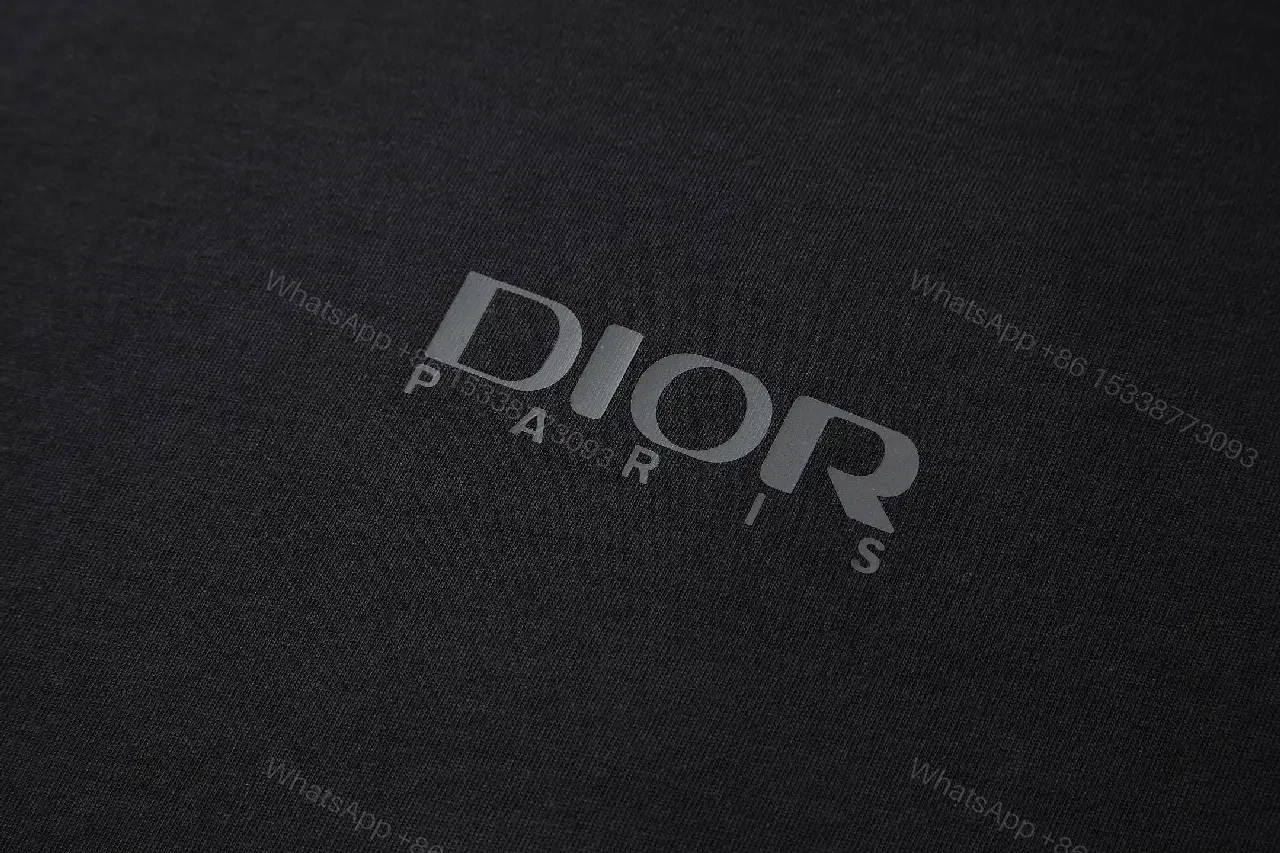 View 7 of Black Cotton Blend Tee — Luxury Graphic, Minimalist Edge