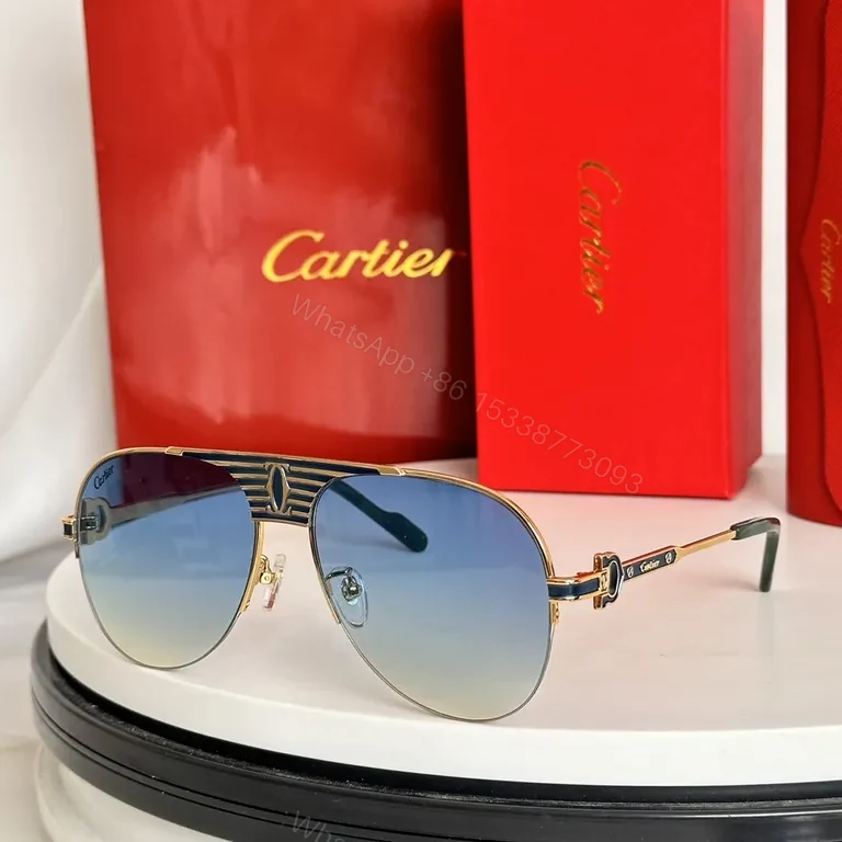 View 7 of Cartier-Inspired Aviators: Luxe Gradient Polarized Sunglasses