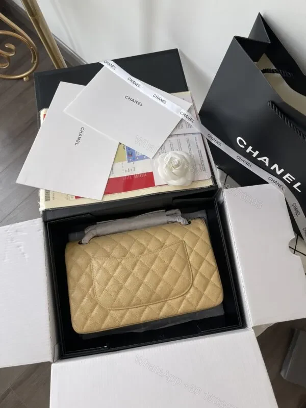 View 2 of Chanel Medium Classic Hangdbags Cowhide Yellow 25.5cm