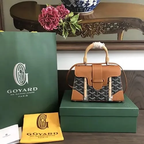 View 2 of First Copy Goyard Saïgon Structure Mini Top Handle Bag with OG Box