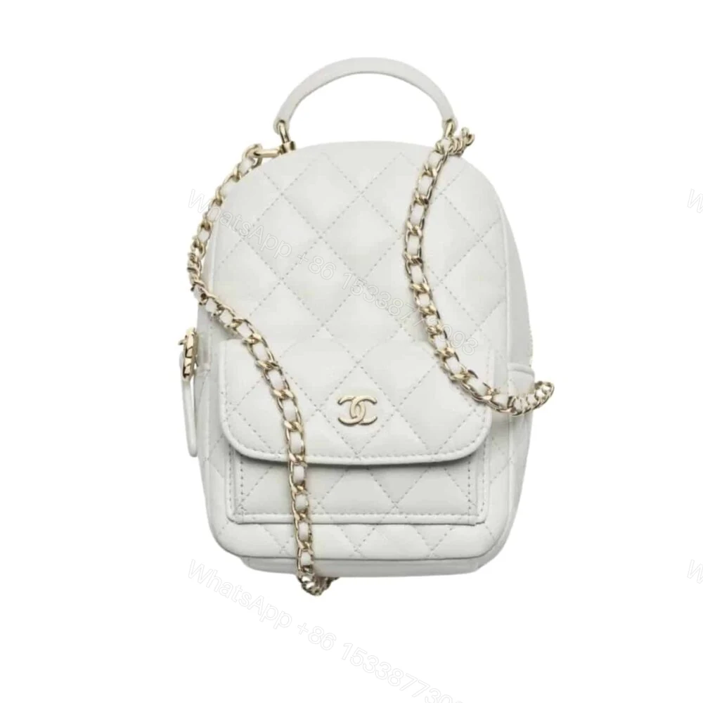 Chanel Classic Mini Backpack Light Gray 12Cm AP3753 B10583 NAAUH — view 1