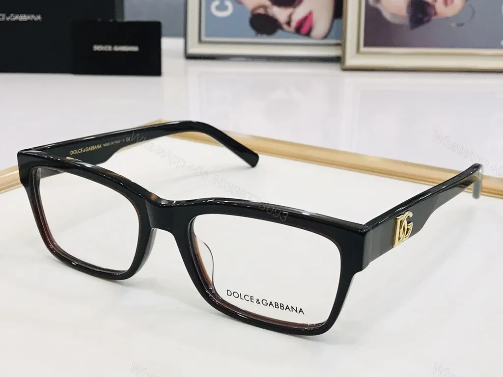 View 2 of White Gloss Rectangular Frames â€” Designer Dolce & Gabbana Luxury Eyewear