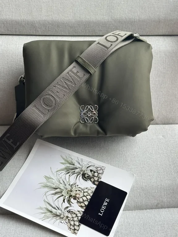 View 5 of Olive LOEWE Nylon Crossbody: Refined Everyday Luxury Bag
