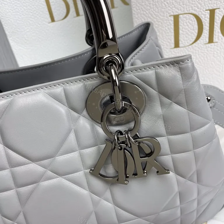 View 4 of Quilted Carryall with Signature Hardware - Dior-Style Luxury Bag