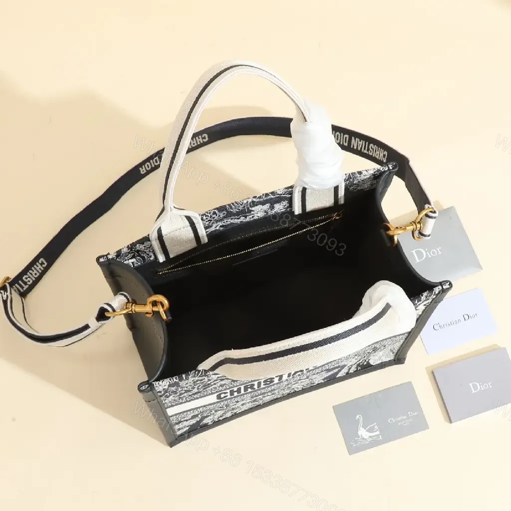 View 10 of Glam Textured Tote: Dior-Inspired Luxury, Everyday Signature Bag