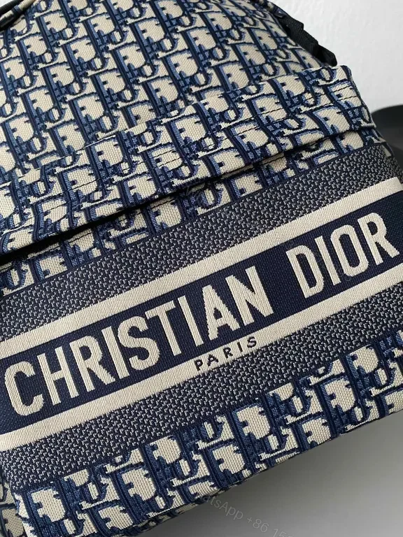 View 5 of Compact Dior Monogram Backpack with Bold Stripes