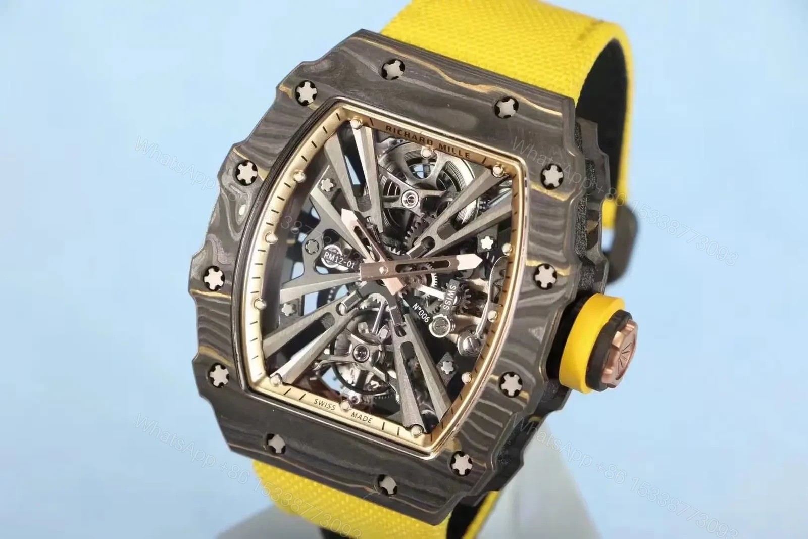 View 11 of Richard Mille Swiss Clone RM 12 01 Real Tourbillon Real Carbon