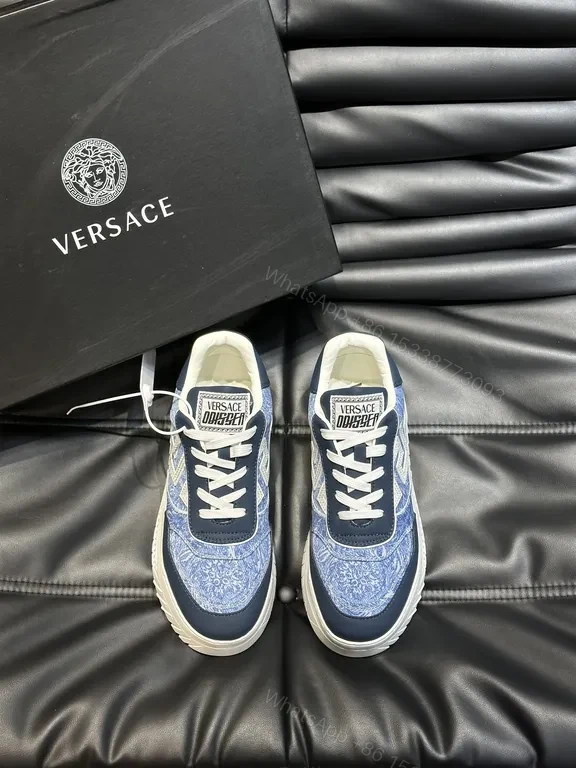 Patterned Prowess High-Tops: Luxe Navy/White Sneakers — view 1