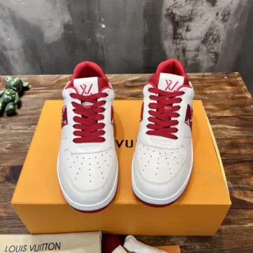 View 6 of LOUIS VUITTON RIVOLI LOW-TOP SNEAKERS IN WHITE AND RED – LSVT371