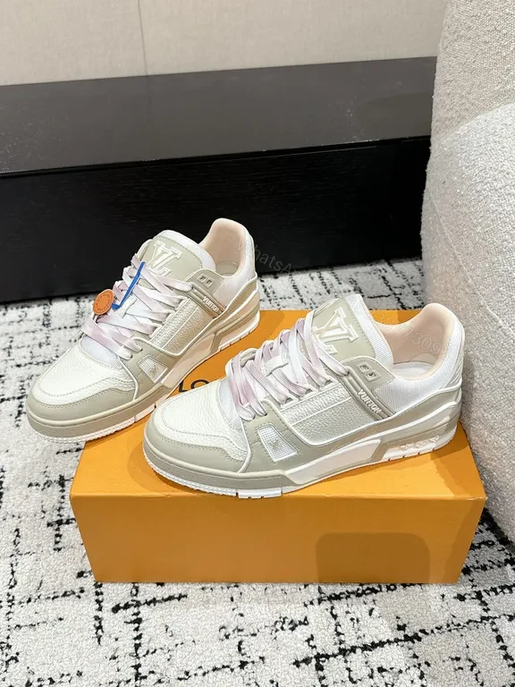 View 2 of Textured Luxury LV-Style Sneakers: Premium All-Day Comfort