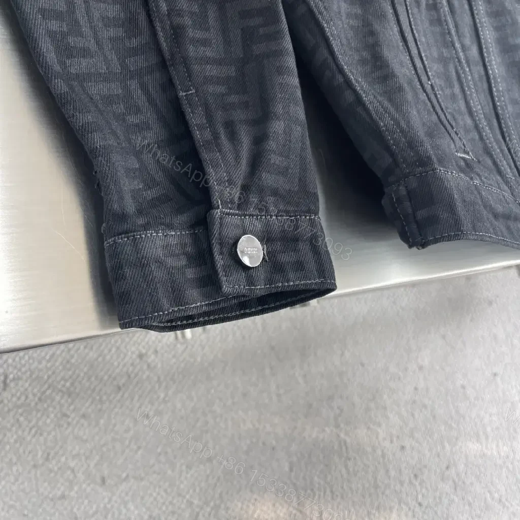 View 3 of Monogram Denim Jacket: Structured Luxury, Everyday Edge