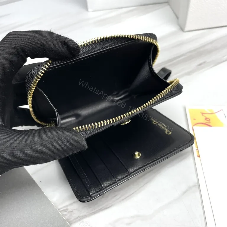 View 5 of Chic Luxe Quilted Wallet + Logo Clasp - Patent Black